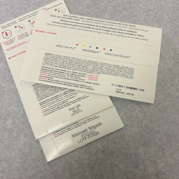 Buy 2 get 1 free( Color street Street Teal, Blue, and Purple Nail Strips - Picture 2 of 6